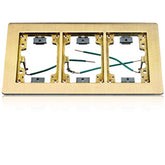 Hubbell SB3085W 3-Gang Rectangular Flange for Wooden Floors